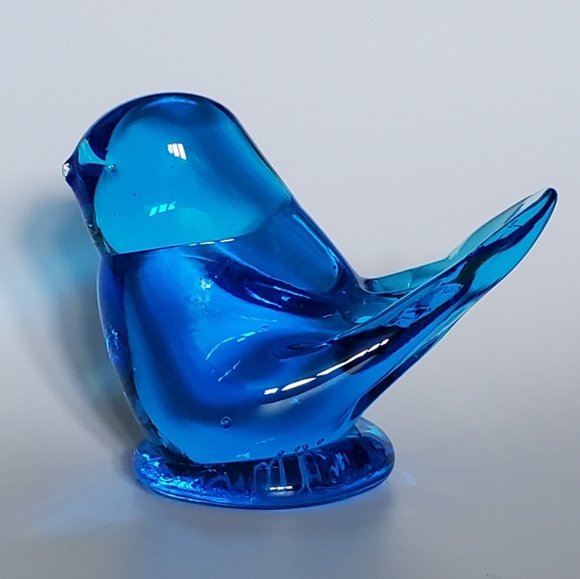 Leo Ward Other - 1992 Blue Bird Of Happiness Art Glass